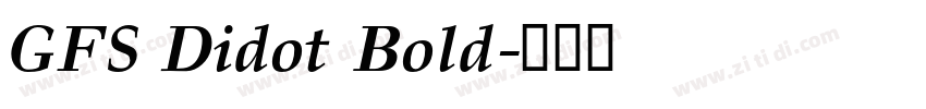 GFS Didot Bold字体转换